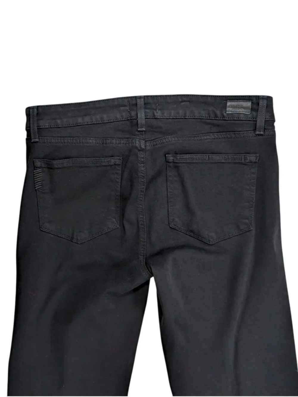 Paige 31 Black Skyline Skinny Mid Rise Ankle Stretch 5-Pocket Denim Jeans